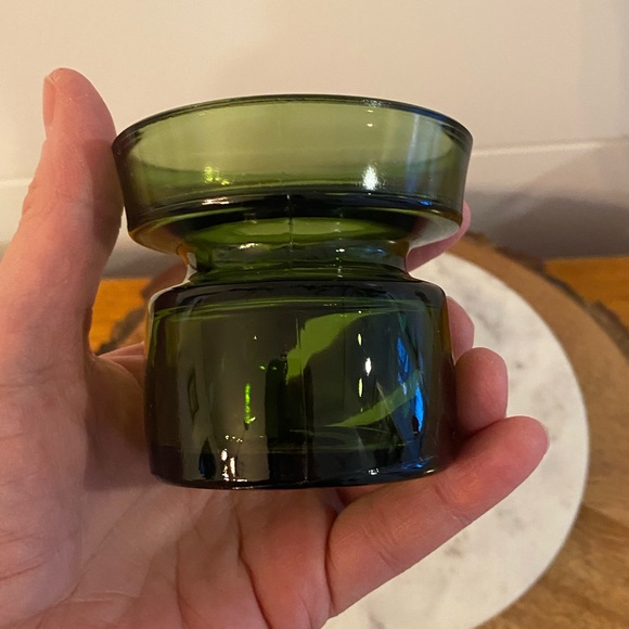 Vintage Jens Quistgaard Dansk Designs Green Glass Votive Tea light Candle Holder - Picture 7 of 12